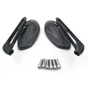 HongK 8mm 10mm LED Integrated Gridding Black Rear View Left Right Side Mirrors