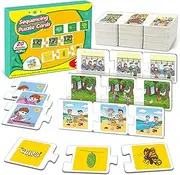 Broytain Sequencing Puzzle Cards,Sequence Game for Kids,Toddler Puzzle,Speech Therapy Toy,Autism Learning Materials,Storytelling,Social Skill,Sentence Building,Learning Activities for 3 4 5 6 Year Old