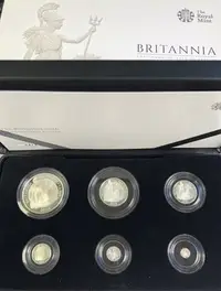 在飛比找Yahoo!奇摩拍賣優惠-英國2016年不列顛女神與獅子精制紀念銀幣6枚全套