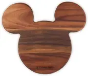 Le Creuset Disney Mickey Mouse Acacia Wood Tray Trivet Placemat Dish Japan NEW