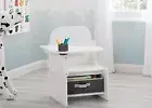 Kids Desk Arts Crafts Seat Toddler Coloring Home School Children Learning White