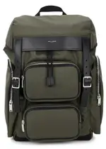 Saint Laurent Hunt Panelled Canvas Backpack - Khaki One Size