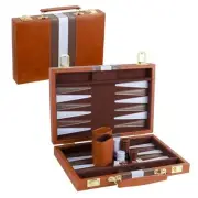 Backgammon Set 2 Players Classic Backgammon Sets for Adults Board Game with PU