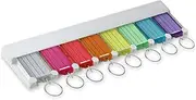 Lucky Line Key Tag Rack with 8 Tags, Assorted Colors, 1 Pack (60580)