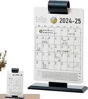 Desk Calendar, Desk Calendar Desktop Decoration, Desk Standing Calendar Creative Desktop Calendar Schedule for Living Room Study Bookshelf Decor