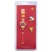 在飛比找蝦皮商城優惠-【Ferrari 法拉利】競速賽車電子兒童腕錶套組+替換面蓋