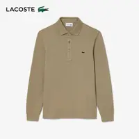 在飛比找momo購物網優惠-【LACOSTE】男裝-經典修身長袖Polo衫(卡其色)