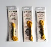 Kreinik 5.5yds Pure Silk MOXI Embroidery Needlework THREAD DARK BUTTER 3 SKEINS