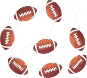 NULYLU 8pcs Rugby Flag Sports Football Flag Banners Flag Football Sports Banners Sports Decoration Spiral Football Accessories Football Sequin Football Baseball Banners Paper Light Brown