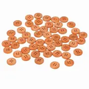 50 PCS 20mm Shallow Coffee Resin Buttons Round Sewing Buttons for DIY Craft