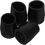 SAFIGLE 4pcs Non Slip Rubber Chair Foot Covers Durable Antiskid Tips for Commode Chairs Easy Installation Versatile Use Homes and Public Spaces Walking Cane Tip Protection