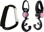 Large Carabiner Clip Stroller Hooks Organizer Hook Clip for Baby Diaper Bags, Groceries, Clothing, Purse