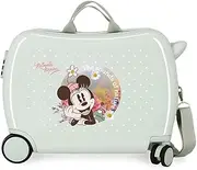 Joumma Disney Minnie Wild Nature Children's Suitcase Green 50 x 38 x 20 cm Hard ABS Combination Lock Side 38L 1.8 kg 2 Wheels Hand Luggage, Green, Children's Suitcase, Green, Children's Suitcase