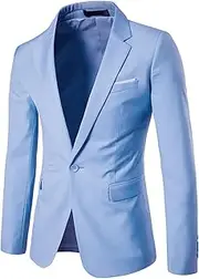 [Maiyifu-GJ] Men's Business Casual Suit Jacket Lightweight Slim Fit Sports Jackets Tuxedos Jacket for Wedding Prom Party