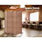4 Panel Room Divider Privacy Screen Stand Lightweight Bedroom Partition Natural