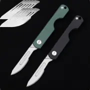 G10 Folding Utility Knife Scalpel Blade Outdoor Camping Survival Pocket EDC Tool