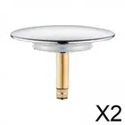 2xDrain Stopper Sturdy Professional Sink Waste Plug for Wash Basin Vanity Sink