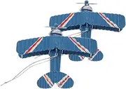 jojofuny 2pcs Vintage Biplane Model Airplane Decoration Retro Iron Aircraft for Living Bedroom Office Study Durable Tabletop Ornament Chic Home Decor
