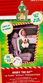 NEW 2.8 FT TALL PHOTOREALISTIC BUDDY THE ELF CAR BUDDY AIRBLOWN INFLATABLE GEMMY