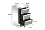 SAUNDERS 3 Drawer Bedside