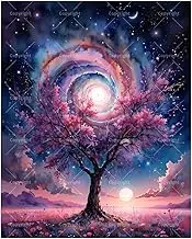 TAOPAOLAB Fantasy Paint by Numbers Kit for Adults - DIY Galaxy Spiral with Blossom Tree Painting on Canvas 16x20 Inches, Acrylic Paint Set, Suitable for Beginners, Art for Home Decoration or Gifts