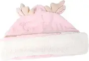 [OATIPHO] Deer Three Hats Cotton Scarf for Women Lightweight Scarf Hat Birthday Hat Bonnets for Women One- Hat Warm Hat Festival Pink