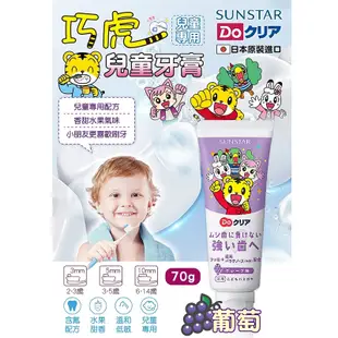 日本 SUNSTAR 兒童牙膏 巧虎 獅王 LION KAO 麵包超人 米奇米妮 水果口味 可吞嚥 寶寶牙膏 三詩達
