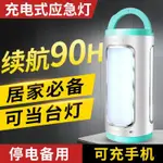 露營燈 康銘充電式LED應急照明燈停電家用移動手電筒超亮長續航太陽能燈 免運