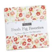 Moda Quilting Patchwork Charm Pack Fresh Fig Favorites 5 Inch Fabrics