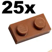 NEW LEGO - PLATES - 1 x 2 - Nougat Medium plate x 25 - 1x2