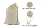 100% Cotton Reusable Produce Bags–Single Drawstring Multipurpose Storage Pouches