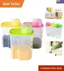 Large BPA -Free Plastic Food Saver, Kitchen Food Cereal Storage Containers wi...