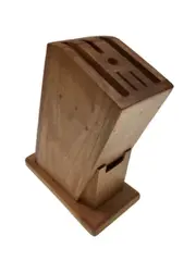Wooden Knife Holder Knife Fork Block Kitchen Rack Desk Wood Organizer Knife Blocks & Storage