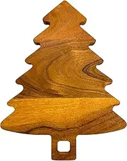 Christmas Tree Cutting Board Gifts Decor Acacia Wood Cutting Boards Christmas Tree shaped Platters Wooden Xmas Charcuterie Cheese Board Presents Trays Festive Fruit Appetizer Platter