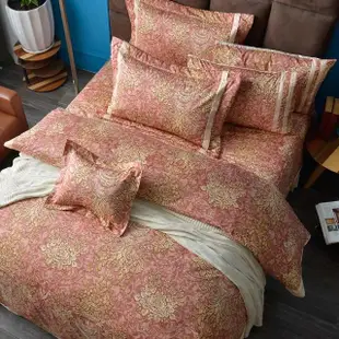 【ROYALCOVER】100%長絨棉日本布三件式床包枕套組 羅曼蒂-紅(加大)