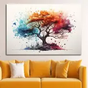 Tree Of Life Nature Art Fall Decor Wall Decor Tree Painting Colorful Tree