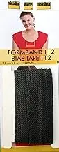 Vilene Iron-on Bias Tape: 5m x 12mm: Charcoal