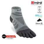 【INJINJI】女 ULTRA RUN終極系列五趾短襪[石板灰]WAA69(避震緩衝.短襪.隱形襪.馬拉松襪.機能襪.女襪)