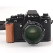 Wood L Hand Grip For Nikon F3 F3HP F3AF F3T Camera Aluminum Alloy Baseplate