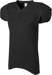 [A4] NB4242 Youth Nickleback Football Jersey W/Double Dazzle Cowl And Skill Sleeve Black L/Xl