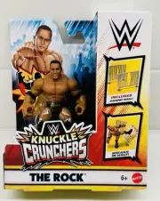 WWE Knuckle Crunchers The Rock Dwayne Johnson Mattel Action Figure Rare NEW