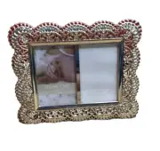 Shabby Chic Ornate Metal Picture Frame Photo Silver Decorative Scallop Edges