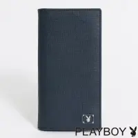 在飛比找momo購物網優惠-【PLAYBOY】翻蓋長夾Refine系列(藍色)