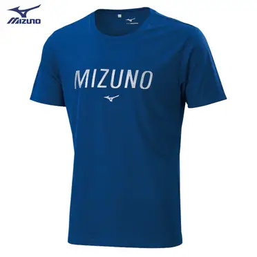 (B4) MIZUNO 美津濃 男 運動上衣 短袖T恤 合身版型 32TA001116 藍【陽光樂活】
