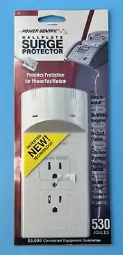 Power Sentry Wallplate Surge Protector 530 Joules Model 827 – New