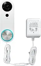 OhmKat Video Doorbell Power Supply - Compatible with SimpliSafe Pro Smart Wi-Fi Video Doorbell - No Existing Wiring Required - Transformer, Adapter, Power Kit & Supply All in One (White)