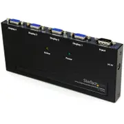 StarTech.com Signal Splitter - Steel - Black - TAA Compliant - 2048 x 1536 - 350 MHz Maximum Video Bandwidth