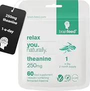 L theanine capsules (60) | 250mg l theanine powder per capsule - 1 a day | Natural relaxation aid | GABA support | Vegan | 2 month supply