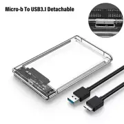 2.5" SATA USB 3.0 Clear Hard Drive Disk HDD SSD Enclosure External Laptop Case