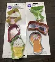 Wilton Ice Cream Cones And Summer Fun Cookie Cutters Total 6 NIP